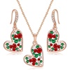 image:imageAustrian Crystal Heart Pendant Necklace Earrings Jewelry Sets for Women  Colorful Crystal14K rose gold plated brassCute heartshaped designgift box162 adjustable chainwomens jewelry setChristmas Glow