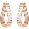 image:imageAustrian Crystal Hoop Earrings for Women Pave Oval Hoop Earrings for Women 14K Gold Plated Hypoallergenic Jewelry GiftAurora Borealis