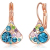 image:imageAustrian Crystal Multicolored Pear Dangle Drop Earrings for Women  14K gold plated brasscolorful crystalleverback claspgift boxPearshaped designBlue Green CrystalsRose Goldtone