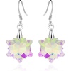 image:imageAustrian Crystal Snowflake Drop Dangle Earrings for Women 925 Sterling Silver Hook Hypoallergenic Jewelry Christmas GiftAurora Borealis