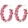 Pink Crystal / Silver-tone