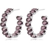 Purple Crystal / Silver-tone
