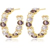 Purple Main Crystal/Gold-tone