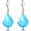 image:imageEVEVIC Austrian Crystal Baroque Teardrop Dangle Earrings for Women  14K GoldPlatedHypoallergenicBrilliant FacetsFluid MovementEasyWear Fishhook FitFor Daily Wear And Special OccasionsAquamarine