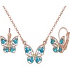 image:imageEVEVIC Austrian Crystal Butterfly Pendant Necklaces and Earrings Jewelry Set