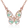 Green Opal+Aurora Borealis Crystal