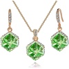 Green Crystal /Rose Gold-tone
