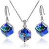 Blue Crystal/Silver-tone