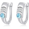 image:imageEVEVIC Austrian Crystal Earrings Leverback Drop Earrings for Women 14K White Gold Plated Pave Earrings Hypoallergenic Jewelry GiftAquamarine