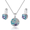 Purple Main Crystal/Silver-tone
