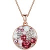 Pink Red Crystals/Rose Gold Plated