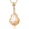 image:imageEVEVIC Austrian Crystals Teardrop Pendant Necklace for Women  14K gold plated brass162 adjustable chainlobster claspclassic teardrop crystal designgift boxLight Topaz