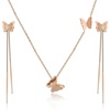 Butterfly Rose-Goldtone