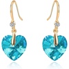 image:imageEVEVIC Heart Austrian Crystal Hook Drop Earrings for Women  14K GoldPlatedHeartShaped Crystal for Romantic GlowGift Box IncludedBrighten Up Daily Outfit and Date NightsAquamarine
