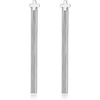 image:imageStainless Steel Cross Long Tassel Dangle Earrings for Women Fashion 14K Gold Plated Hypoallergenic Statement Jewelry GiftSilver