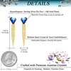 image:imageAustrian Crystal Heart Dangle Earrings Gold Tassel Earrings for Women 14K Gold Plated Hypoallergenic Trendy Jewelry GiftBermuda Blue