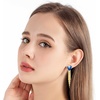 image:imageAustrian Crystal Heart Dangle Earrings Gold Tassel Earrings for Women 14K Gold Plated Hypoallergenic Trendy Jewelry GiftBermuda Blue