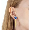 image:imageAustrian Crystal Heart Dangle Earrings Gold Tassel Earrings for Women 14K Gold Plated Hypoallergenic Trendy Jewelry GiftBermuda Blue