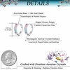 image:imageAustrian Crystal Hoop Huggie Earrings for Women  14K white gold plated brassrectangle crystalgift boxMulticolor CrystalSilver Tone