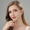 image:imageAustrian Crystal Hoop Huggie Earrings for Women  14K white gold plated brassrectangle crystalgift boxMulticolor CrystalSilver Tone