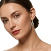 image:imageAustrian Crystal Octagon Dangle Hook Earrings for Women  14K gold plated brassgeometric crystalshining halogift boxBlack Crystal