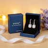 image:imageAustrian Crystal Octagon Dangle Hook Earrings for Women  14K gold plated brassgeometric crystalshining halogift boxClear White
