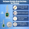 image:imageAustrian Crystal Octagon Dangle Hook Earrings for Women  14K gold plated brassgeometric crystalshining halogift boxEmerald