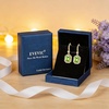 image:imageAustrian Crystal Octagon Dangle Hook Earrings for Women  14K gold plated brassgeometric crystalshining halogift boxFern Green