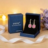 image:imageAustrian Crystal Octagon Dangle Hook Earrings for Women  14K gold plated brassgeometric crystalshining halogift boxRose Pink
