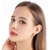 image:imageAustrian Crystal Oval Hoop Earrings for Women Hinged Hoop 14K Gold Plated Hypoallergenic Statement Jewelry GiftGold
