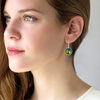 image:imageAustrian Crystal Round Drop Dangle Earrings for Women 14K Gold Plated Hypoallergenic JewelryRainbow