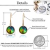 image:imageAustrian Crystal Round Drop Dangle Earrings for Women 14K Gold Plated Hypoallergenic JewelryRainbow