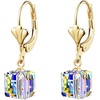 image:imageCube Austrian Crystal Necklace Earrings Set for Women 14K Gold Plated Jewelry