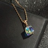 image:imageCube Austrian Crystal Necklace Earrings Set for Women 14K Gold Plated Jewelry