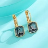 image:imageEVEVIC Austrian Crystal Octagon Pendant Necklaces Earrings Set for Women 14K Gold Plated Hypoallergenic Fashion Jewelry Sets Black
