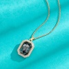 image:imageEVEVIC Austrian Crystal Octagon Pendant Necklaces Earrings Set for Women 14K Gold Plated Hypoallergenic Fashion Jewelry Sets Black