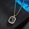 image:imageEVEVIC Austrian Crystal Octagon Pendant Necklaces Earrings Set for Women 14K Gold Plated Hypoallergenic Fashion Jewelry Sets Black