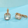 image:imageEVEVIC Austrian Crystal Octagon Pendant Necklaces Earrings Set for Women 14K Gold Plated Hypoallergenic Fashion Jewelry Sets Teal