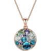 image:imageEVEVIC Austrian Crystals Round Disc Pendant Necklace Earrings for Women 14K Gold Plated Hypoallergenic Jewelry Sets