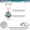 image:imageEVEVIC Austrian Crystals Round Disc Pendant Necklace Earrings for Women 14K Gold Plated Hypoallergenic Jewelry Sets
