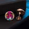 image:imageEVEVIC Multicolored Austrian Crystal Stud Earrings and Necklace Sets for Women Fashion Hypoallergenic Jewelry Set GiftsRose Main CrystalRose Goldtone