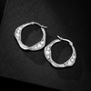 image:imagePearl Hoop Earrings for Women Pearl Earrings with Twisted 14K Gold Plated Hoops Hypoallergenic Elegant Jewelry Wedding Anniversary Birthday Christmas GiftSilver