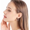 image:imageSparkly Austrian Crystal Hinged Hoop Earrings for Women 14K Gold Plated Hypoallergenic Jewelry Gifts for WomenColorful Crystals Blacktone