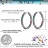 image:imageSparkly Austrian Crystal Hinged Hoop Earrings for Women 14K Gold Plated Hypoallergenic Jewelry Gifts for WomenColorful Crystals Blacktone