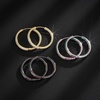 image:imageSparkly Austrian Crystal Hinged Hoop Earrings for Women 14K Gold Plated Hypoallergenic Jewelry Gifts for WomenColorful Crystals Blacktone