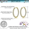 image:imageSparkly Austrian Crystal Hinged Hoop Earrings for Women 14K Gold Plated Hypoallergenic Jewelry Gifts for WomenWhiteGoldtone