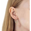 image:imageSparkly Austrian Crystal Hinged Hoop Earrings for Women 14K Gold Plated Hypoallergenic Jewelry Gifts for WomenWhiteGoldtone