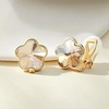 image:imageEVEVIC Austrian Crystal Flower Clip on Earrings for Women Trendy 14K Gold Plated Hypoallergenic Non Pierced Jewelry GiftLight Topaz