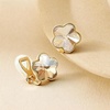 image:imageEVEVIC Austrian Crystal Flower Clip on Earrings for Women Trendy 14K Gold Plated Hypoallergenic Non Pierced Jewelry GiftLight Topaz