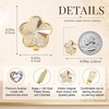 image:imageEVEVIC Austrian Crystal Flower Clip on Earrings for Women Trendy 14K Gold Plated Hypoallergenic Non Pierced Jewelry GiftLight Topaz